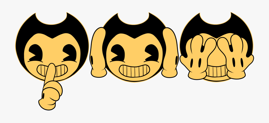Clip Art See No Evil Speak No Evil Hear No Evil - Bendy And The Ink Machine Vector, Transparent Clipart