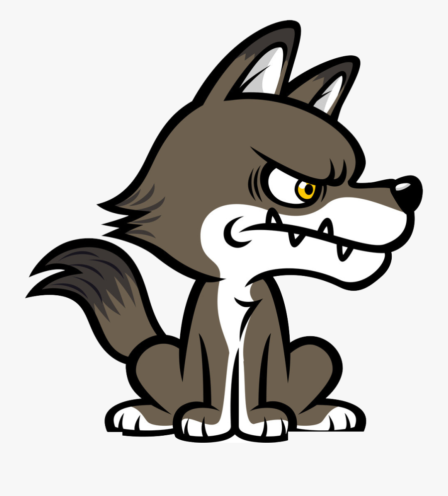 Big Bad Wolf Dog Cartoon Clip Art - Cartoon Big Bad Wolf, Transparent Clipart