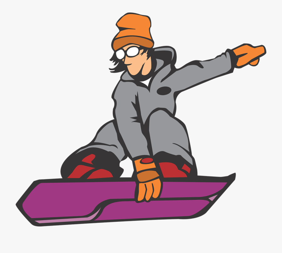 Snowboarding Cartoon Png, Transparent Clipart