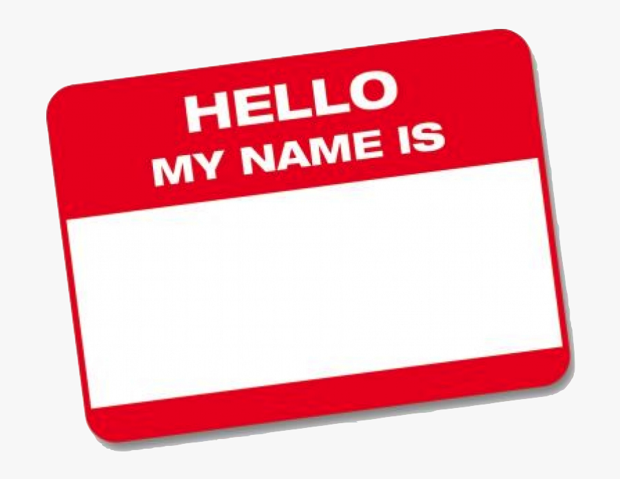 Hello My Name Is Blank, Transparent Clipart