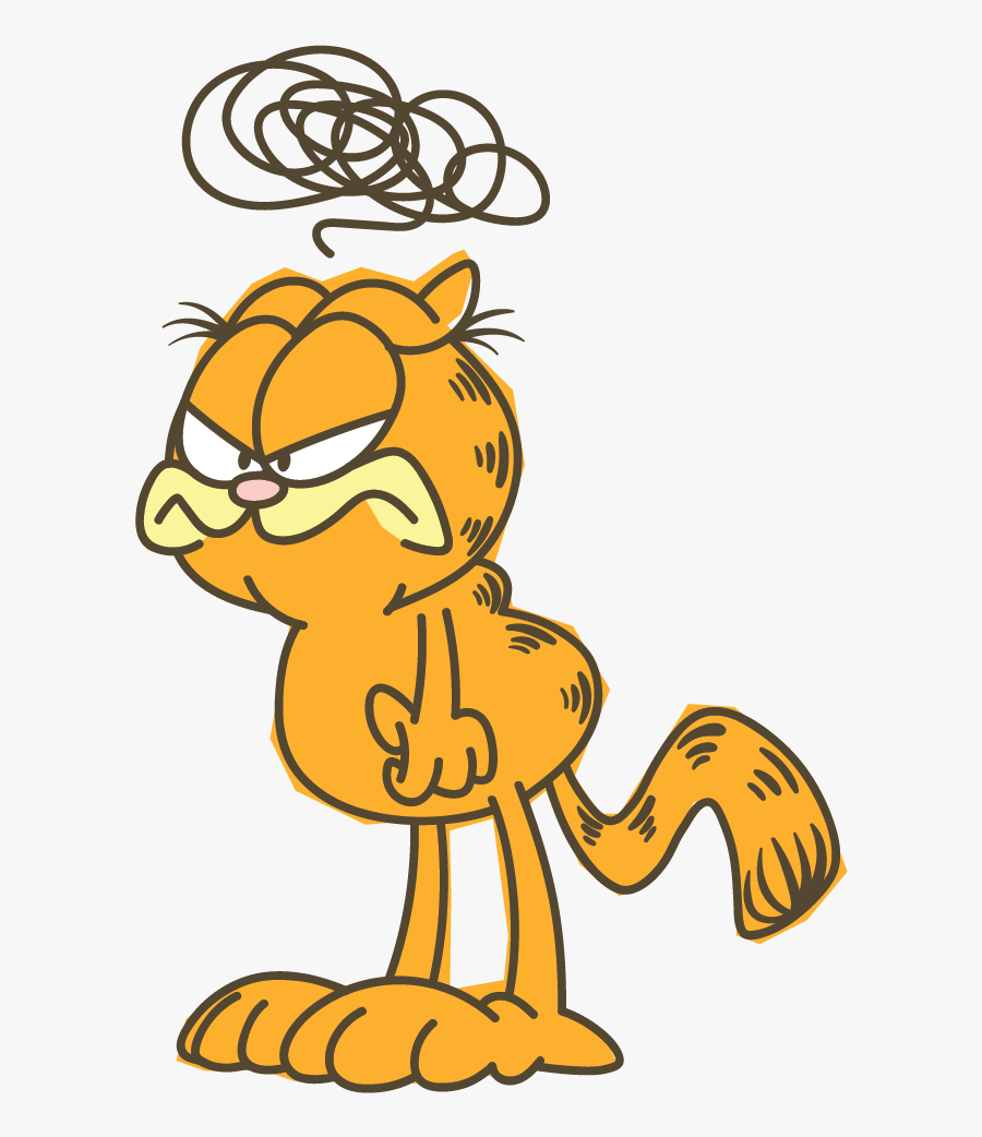 Garfield Line Messaging Sticker - Line Sticker Angry Png, Transparent Clipart