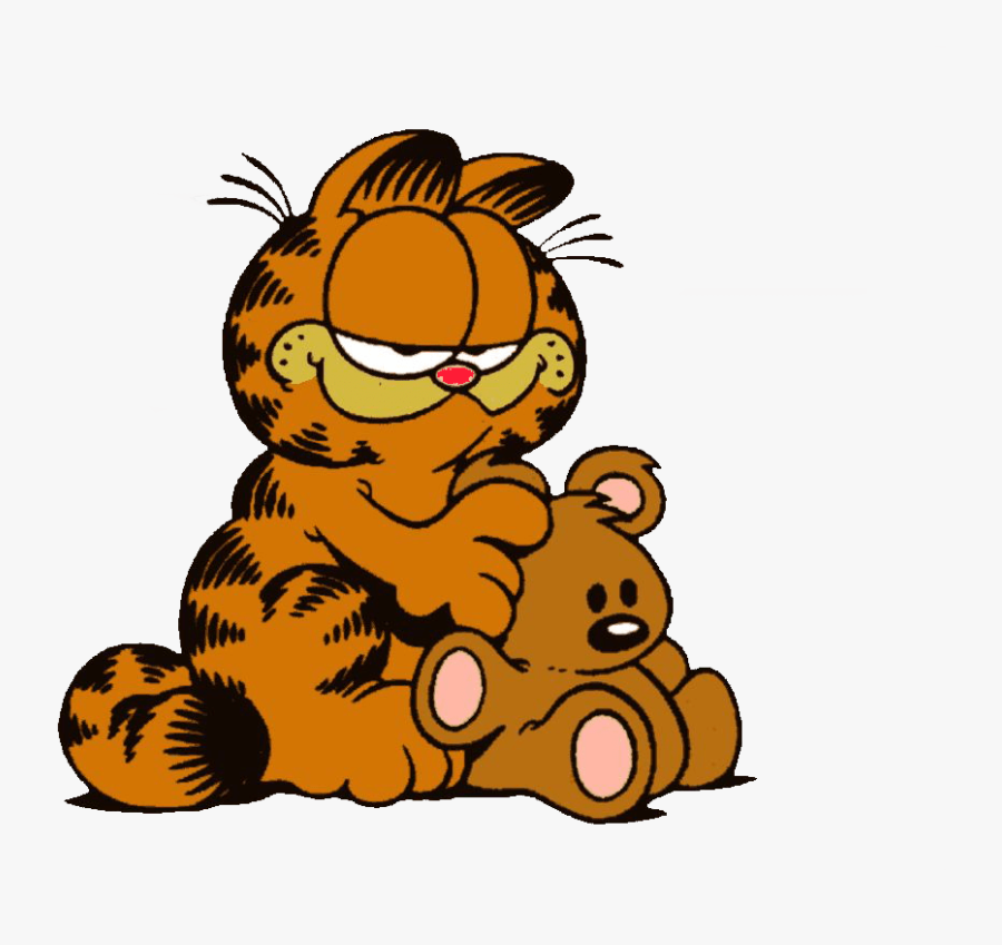 Garfield And Pet - Garfield And Teddy Bear, Transparent Clipart