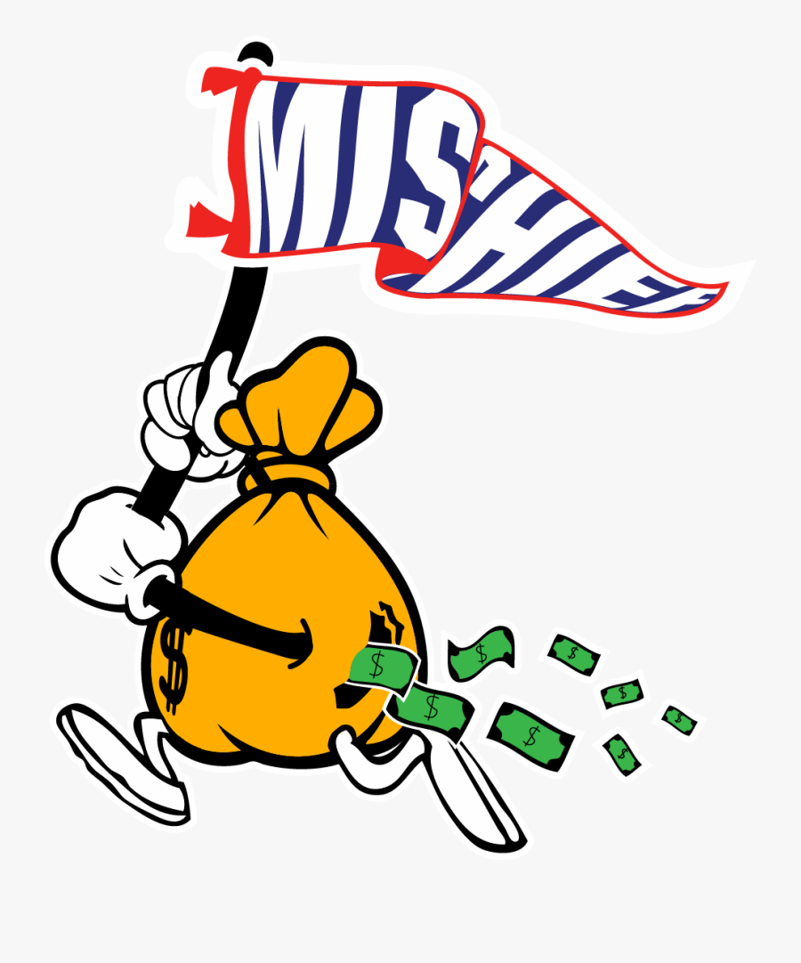 Clip Art Money Bag In A - Cartoon Money Bag Logo, Transparent Clipart