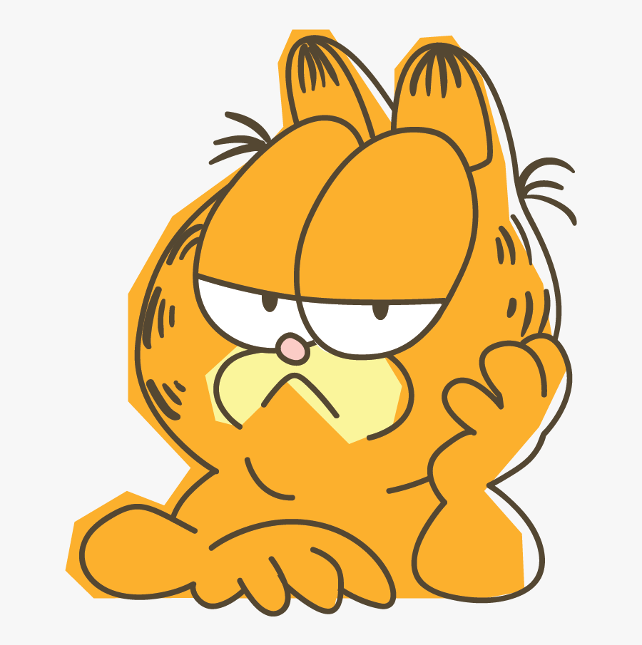 Garfield Line Messaging Sticker, Transparent Clipart