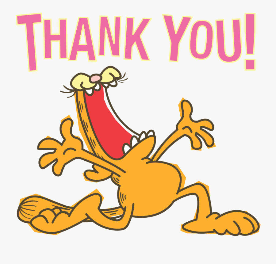 Garfield Line Messaging Sticker - Line Sticker Thank You, Transparent Clipart