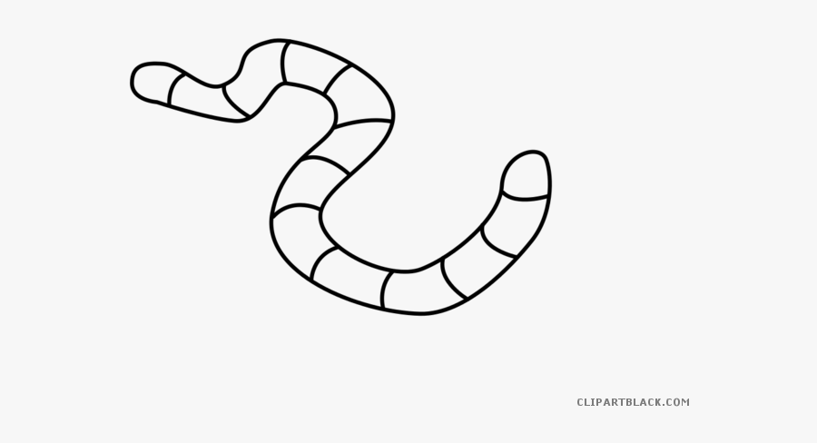 Earthworm Animal Free Black - Worm Clipart Black And White, Transparent Clipart