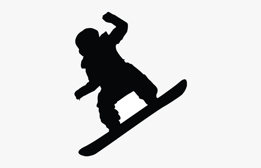 Snowboarding Silhouette Skiing Ski Bindings - Snowboard Silhouette, Transparent Clipart