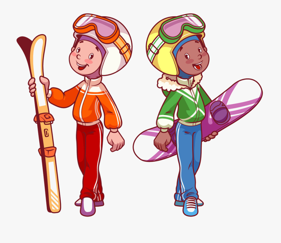 Skiing And Snowboarding Clip Art, Transparent Clipart