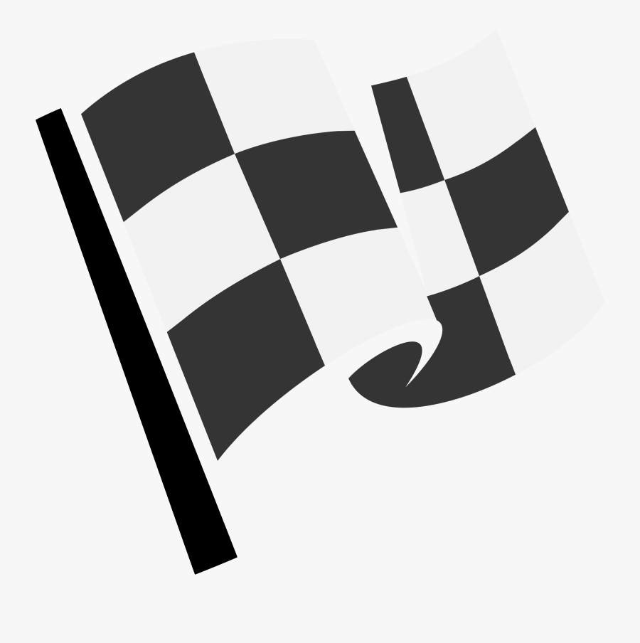 Chequered Flag Clip Arts - Flag Logo Black And White, Transparent Clipart