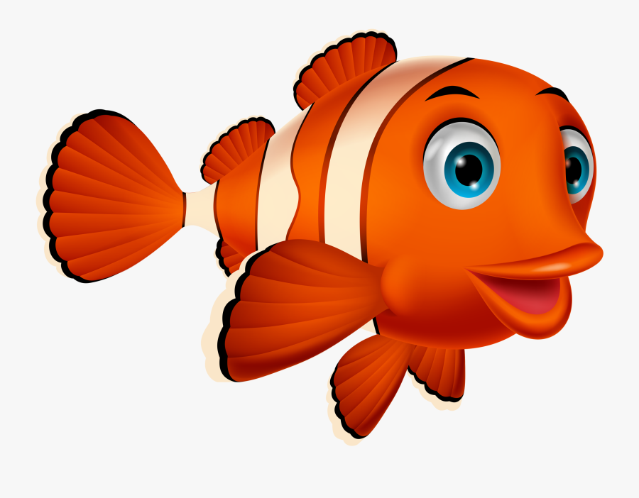 Clownfish Clipart Underwater - Clown Fish Cartoon, Transparent Clipart