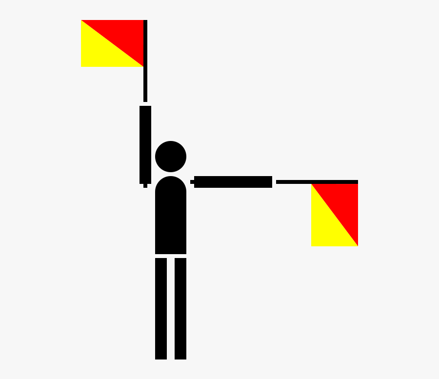 Letter J In Semaphore, Transparent Clipart