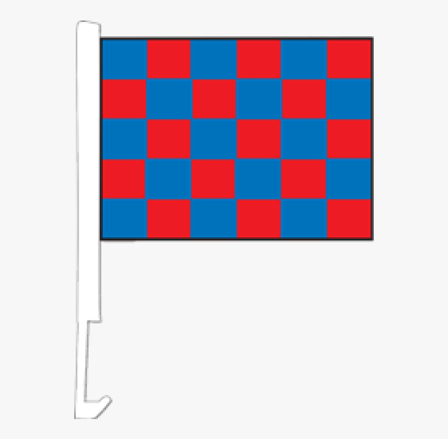 /clip On Car Flag Checkered Blue Re Cp418 - Flag, Transparent Clipart