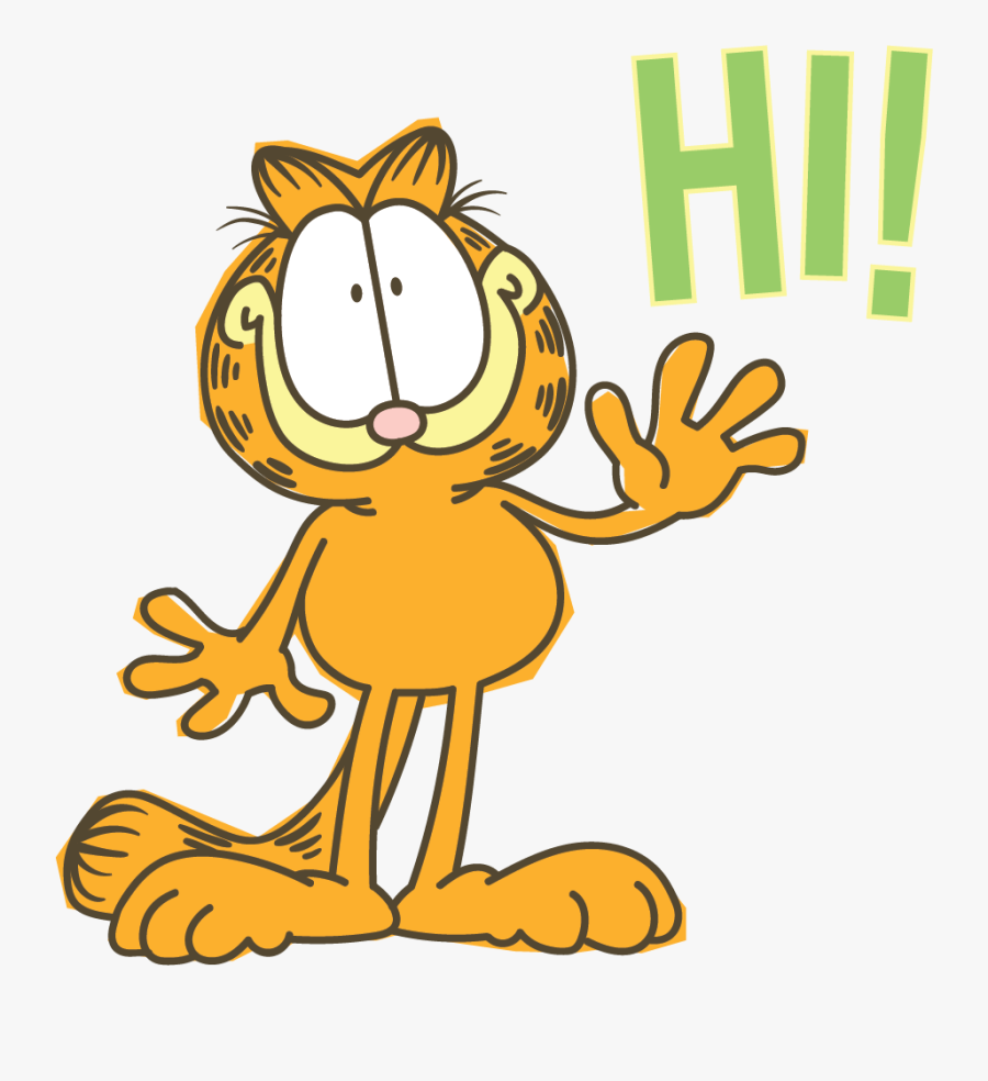 Garfield Line Messaging Sticker - Line Sticker Garfield, Transparent Clipart