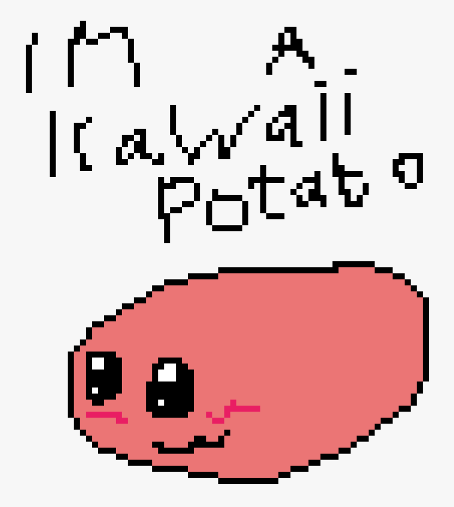 Im A Kawaii Potato - Pixels Art Chat, Transparent Clipart