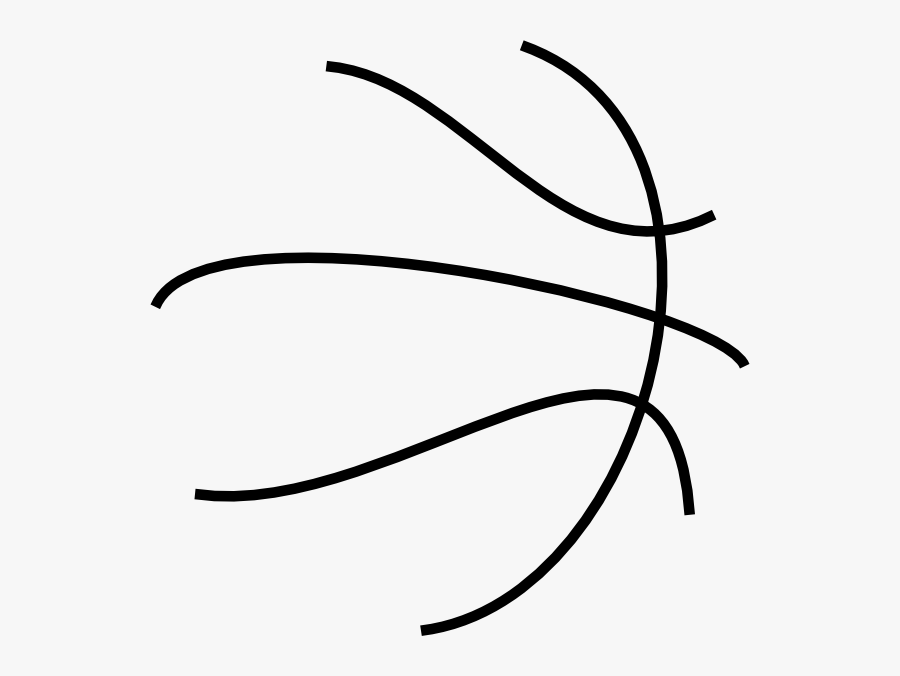 Bball Lines Clip Art - Basketball Lines On Ball, Transparent Clipart