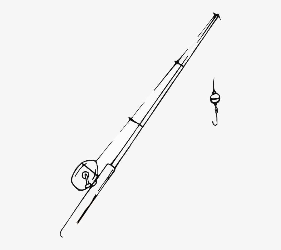 Fishing-rod, Hook, Equipment, Sport, Crank Handle - Clip Art Fishing Pole, Transparent Clipart