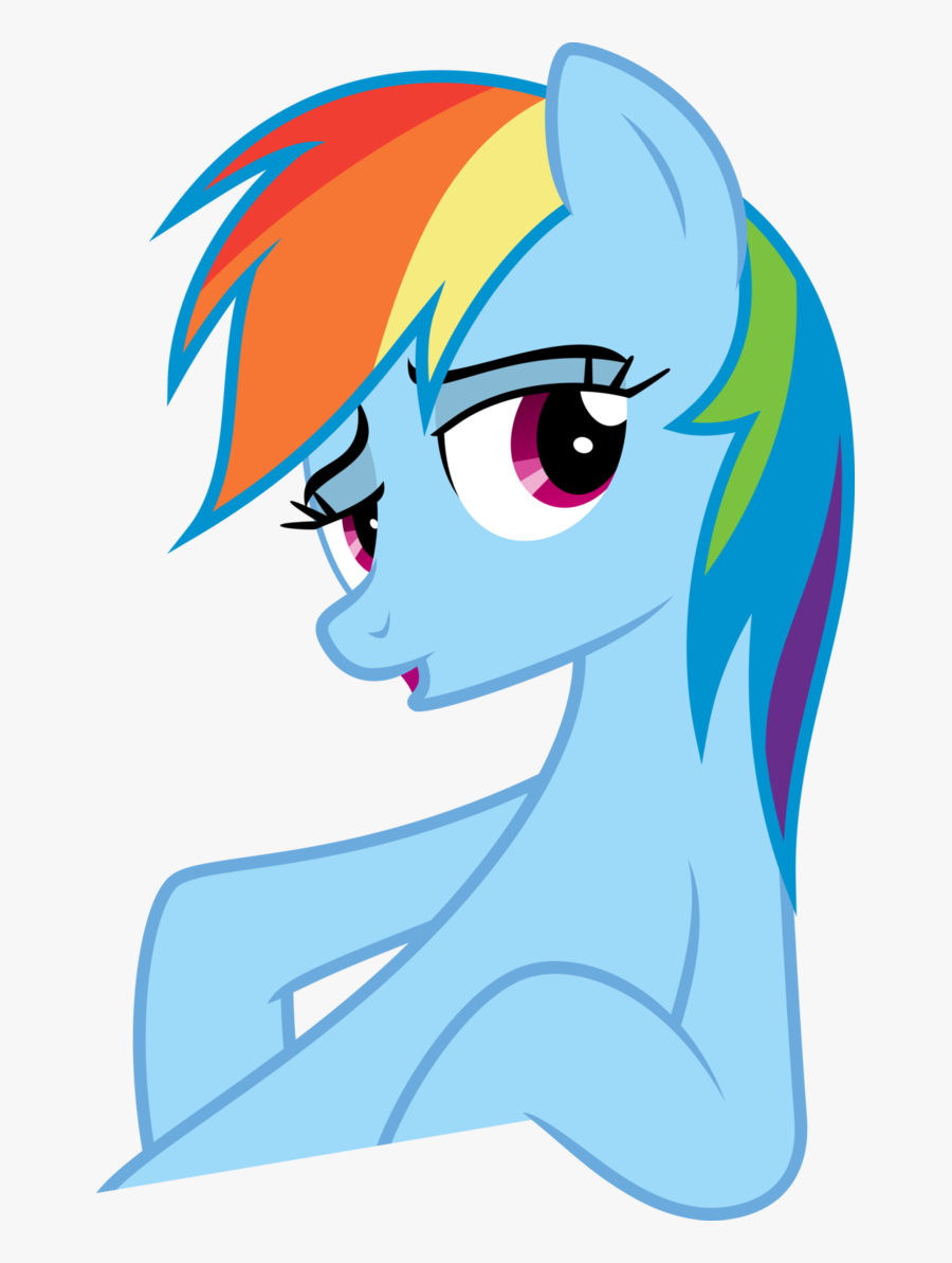 Rainbow Dash Leaning On Elbow By Aethon056 - Rainbow Dash Leaning, Transparent Clipart
