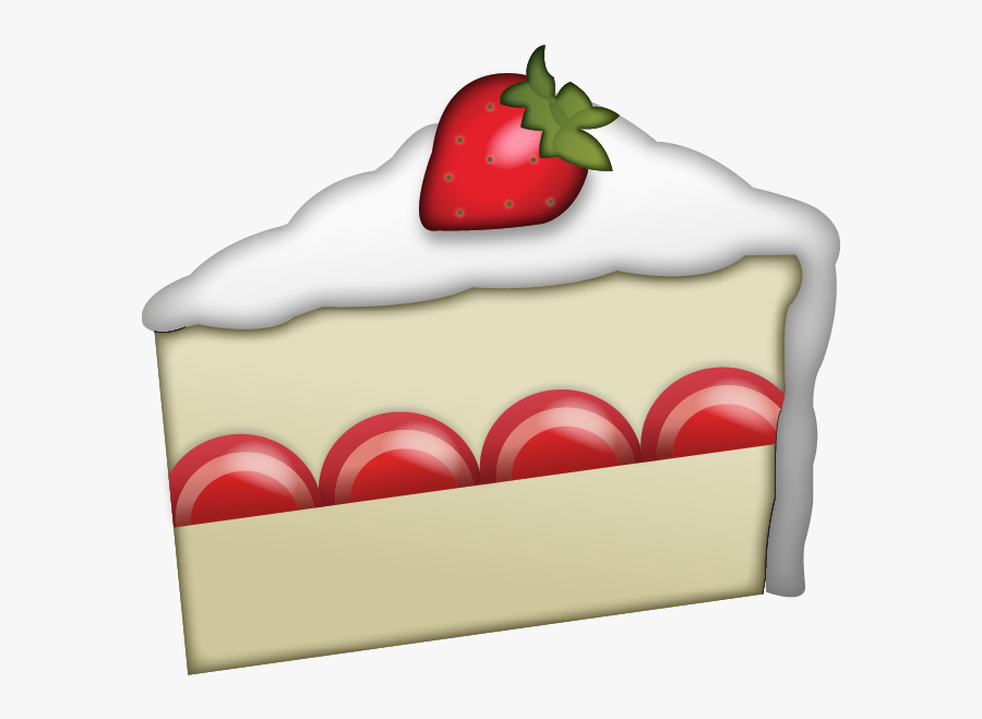 Strawberry Clipart Strawberry Slice - Cake Emoji Png, Transparent Clipart