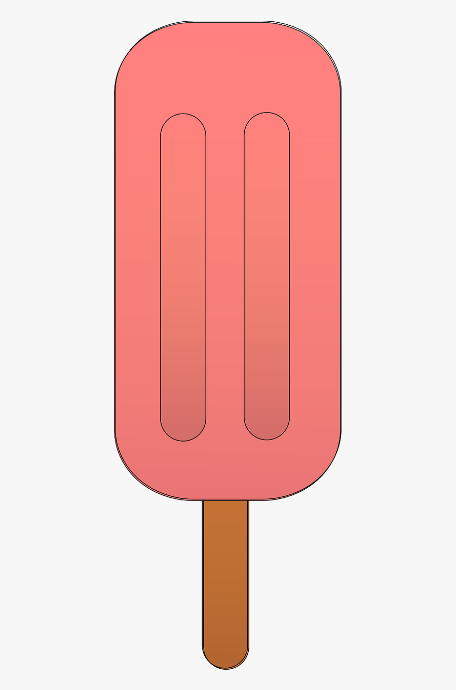 Strawberry Popsicle - Strawberry Popsicle Clipart, Transparent Clipart