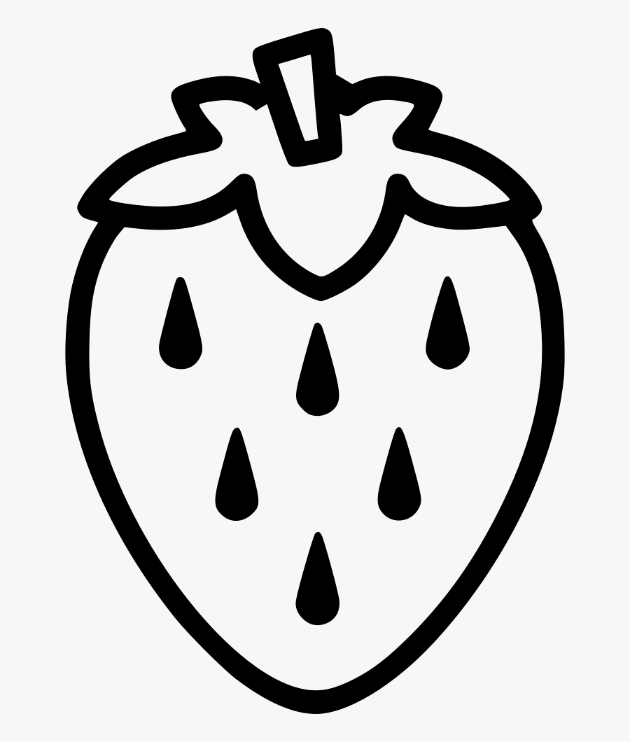 Strawberry Svg Png Icon Free Download - Strawberry Black And White , Free T...
