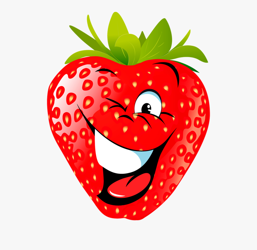 Pin By Jefita On - Cartoon Strawberry Face, Transparent Clipart