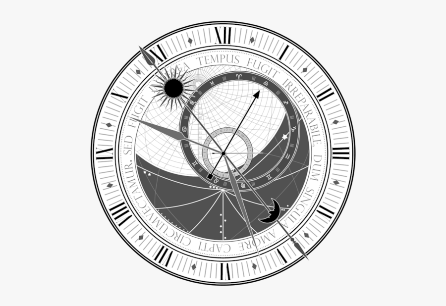 Tattoo Prague Astronomy Astronomical Clock Free Transparent - Prague Astronomical Clock Vector, Transparent Clipart
