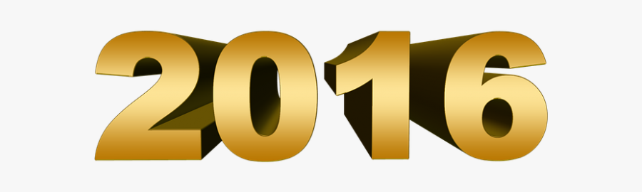 New Year Png Gold - 2016 Png, Transparent Clipart