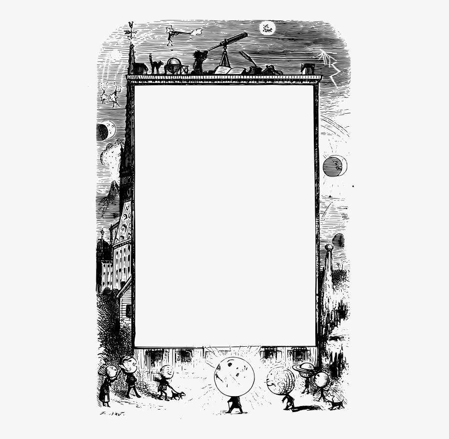 Astronomy Frame - Star Wars Border Black And White, Transparent Clipart