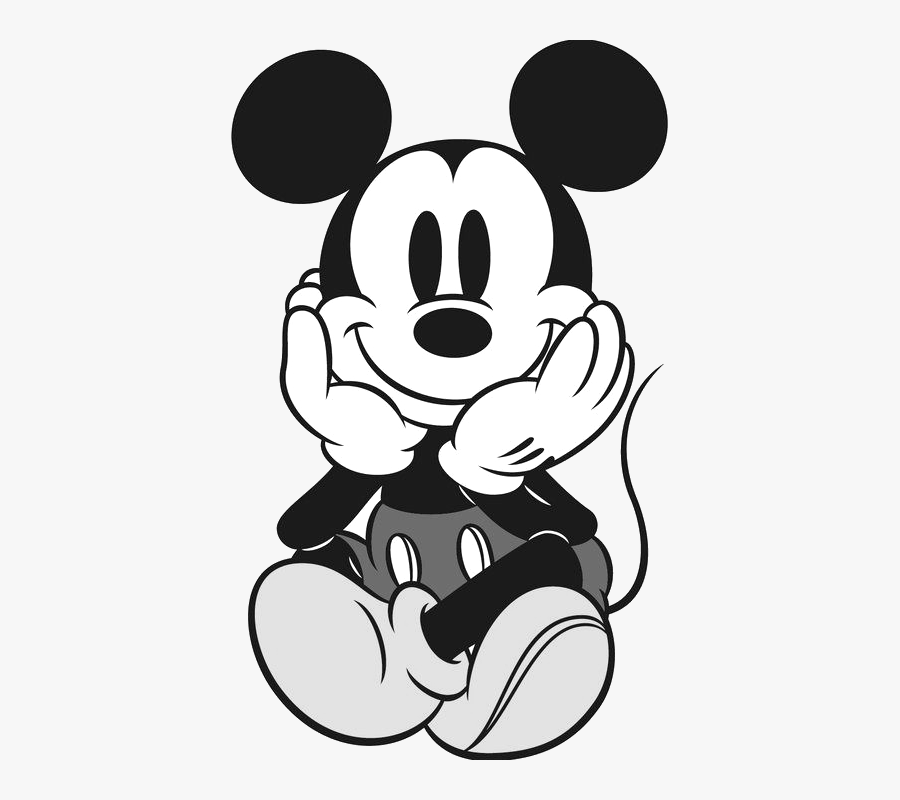 Art Cute Black And White Disney Cool Cartoon Mickey - Disney Black And White, Transparent Clipart