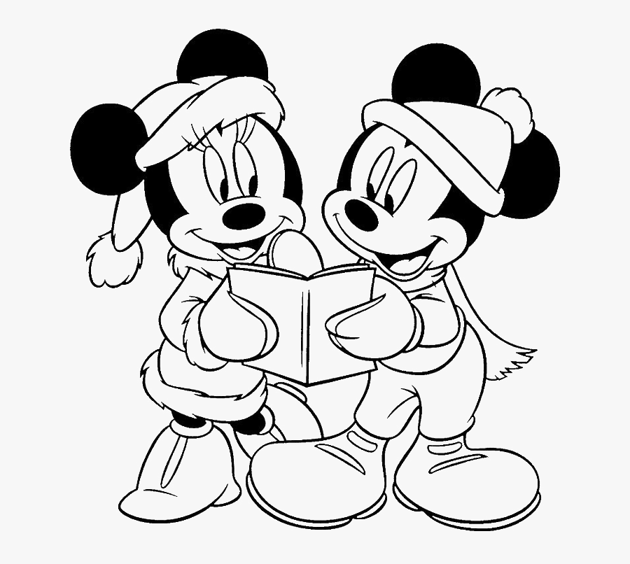 Christmas Drawing Png Mickey Mouse Clipart Christmas - Drawing Of Mickey Mouse And Friends, Transparent Clipart