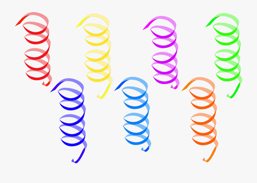 Streamer, Party, New Year"s Eve, Carnival, Ringed - Imagenes De Serpentinas Png, Transparent Clipart