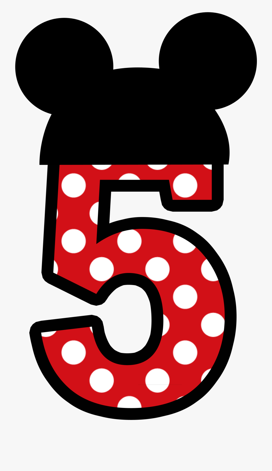 Free Images 2018 Numbers Clipart Black And White - Mickey Mouse Number 8, Transparent Clipart