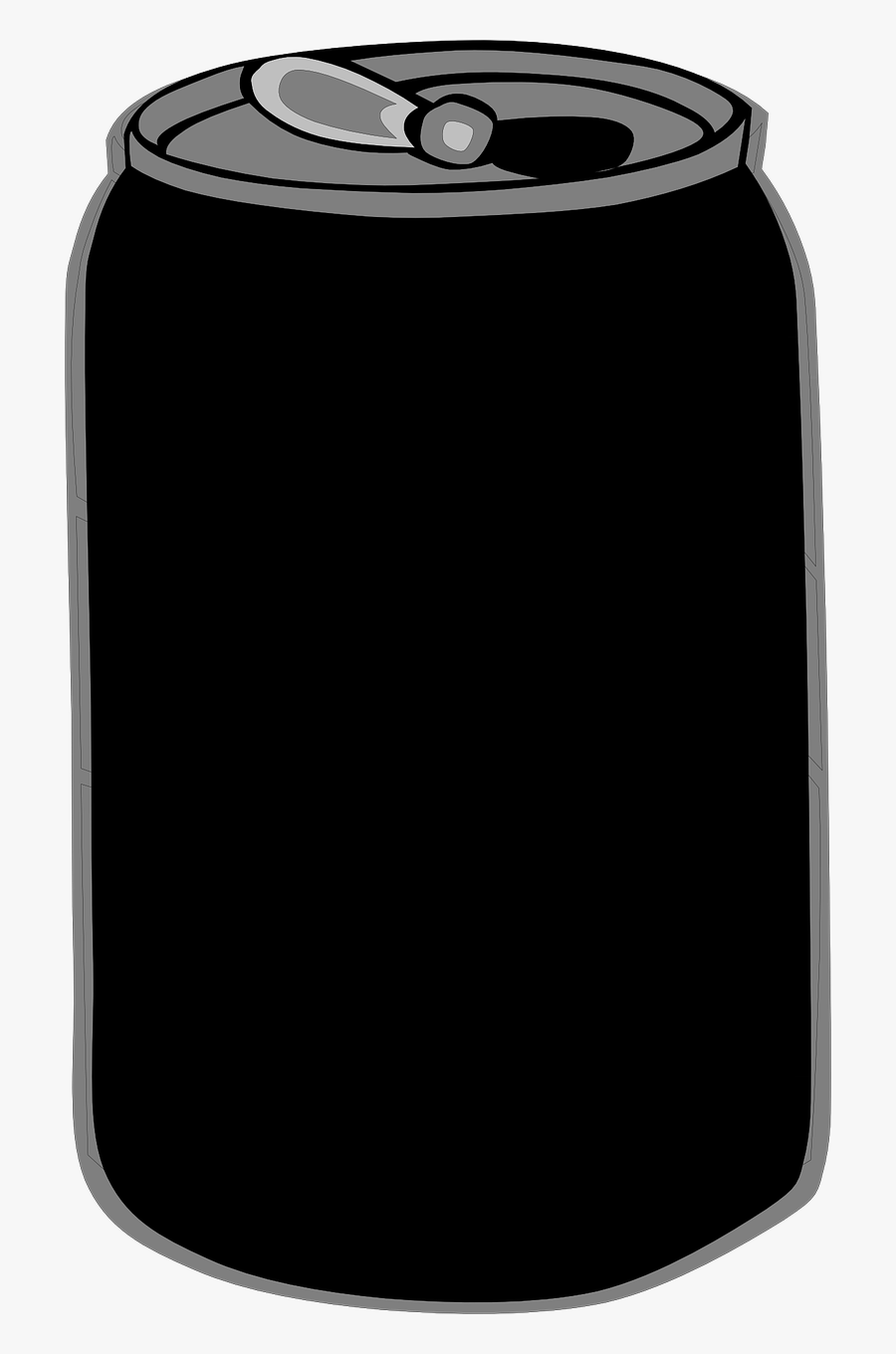 Can Pop Soda Refreshment Png Image - Soda Can Clipart Black, Transparent Clipart