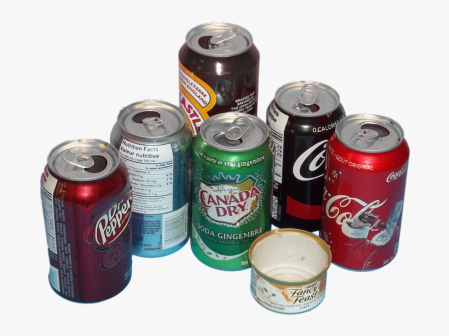 Aluminum Cans - Caffeinated Drink, Transparent Clipart