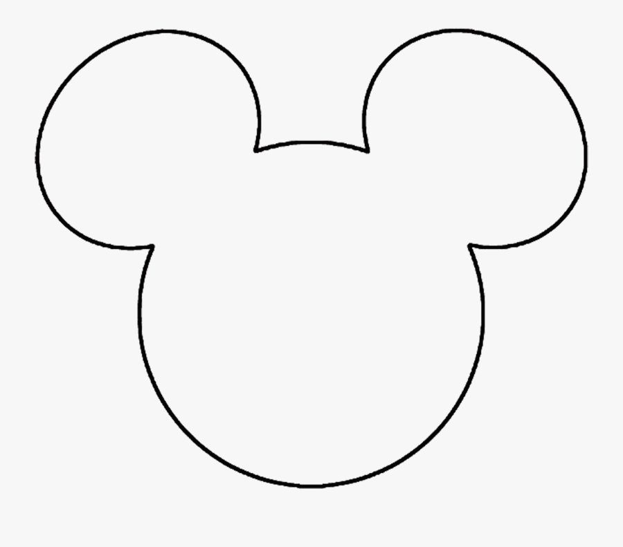 Transparent Mickey Mouse Clipart Black And White - Silueta Cabeza Mickey Mo...