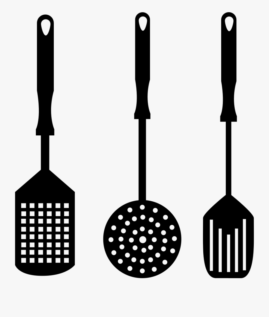 Clip Black And White Download Utensils Clipart Kitchen - Kitchen Tools Icon...