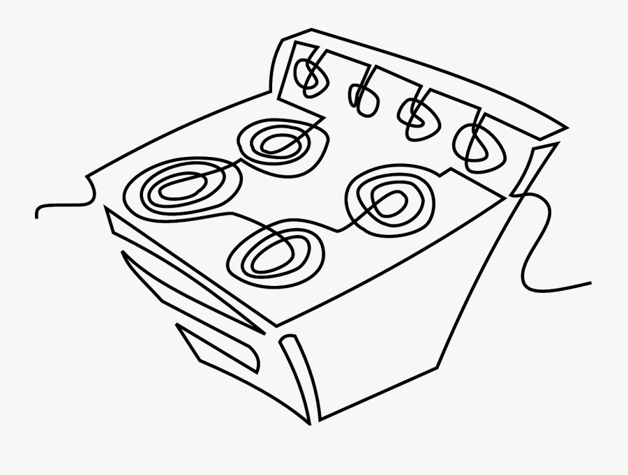 Stove Kitchen Clipart Free Picture - Sketsa Gambar Kompor, Transparent Clipart