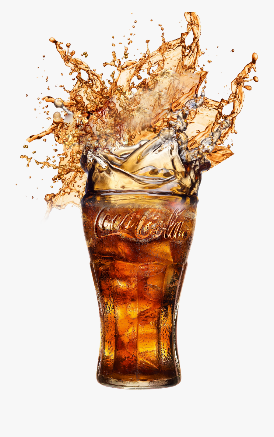 Coke Drink Diet Zero Coca Soft Coca-cola Clipart - Coca Cola In Glass Png, Transparent Clipart
