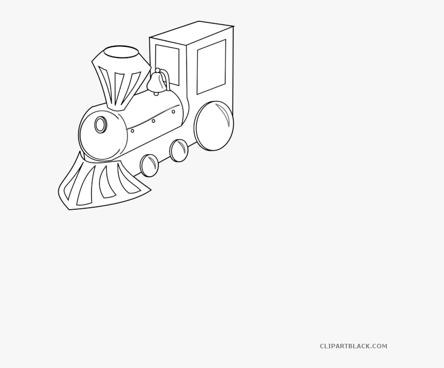 Transportation Free Black White - Locomotive, Transparent Clipart