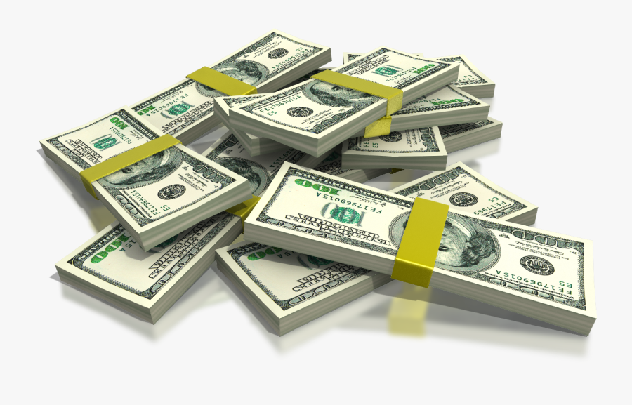 Hundred Dollar Bills - Stacks Of Money Clip Art, Transparent Clipart