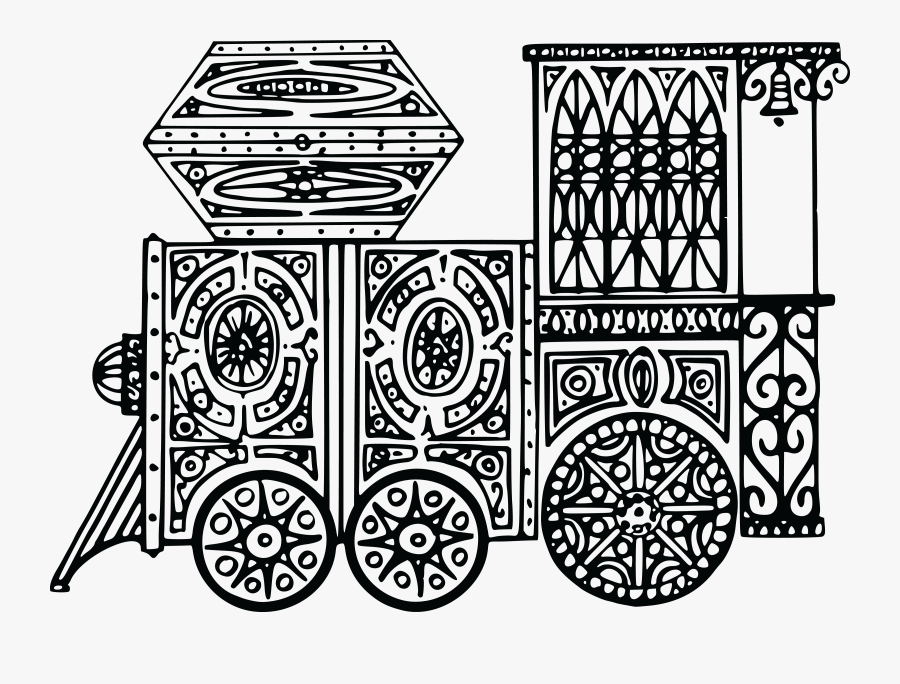 Trains Clipart Line Art - Illustration, Transparent Clipart