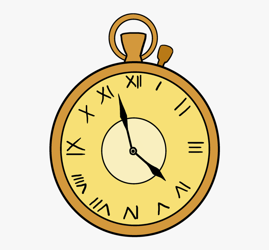How To Draw A Pocket Watch - Simple Pocket Watch Drawing, Transparent Clipart