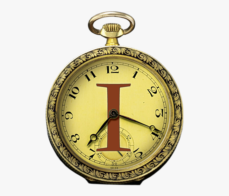 I Alphabet And Numbers, Stencils, Clip Art, - Pocket Watch, Transparent Clipart