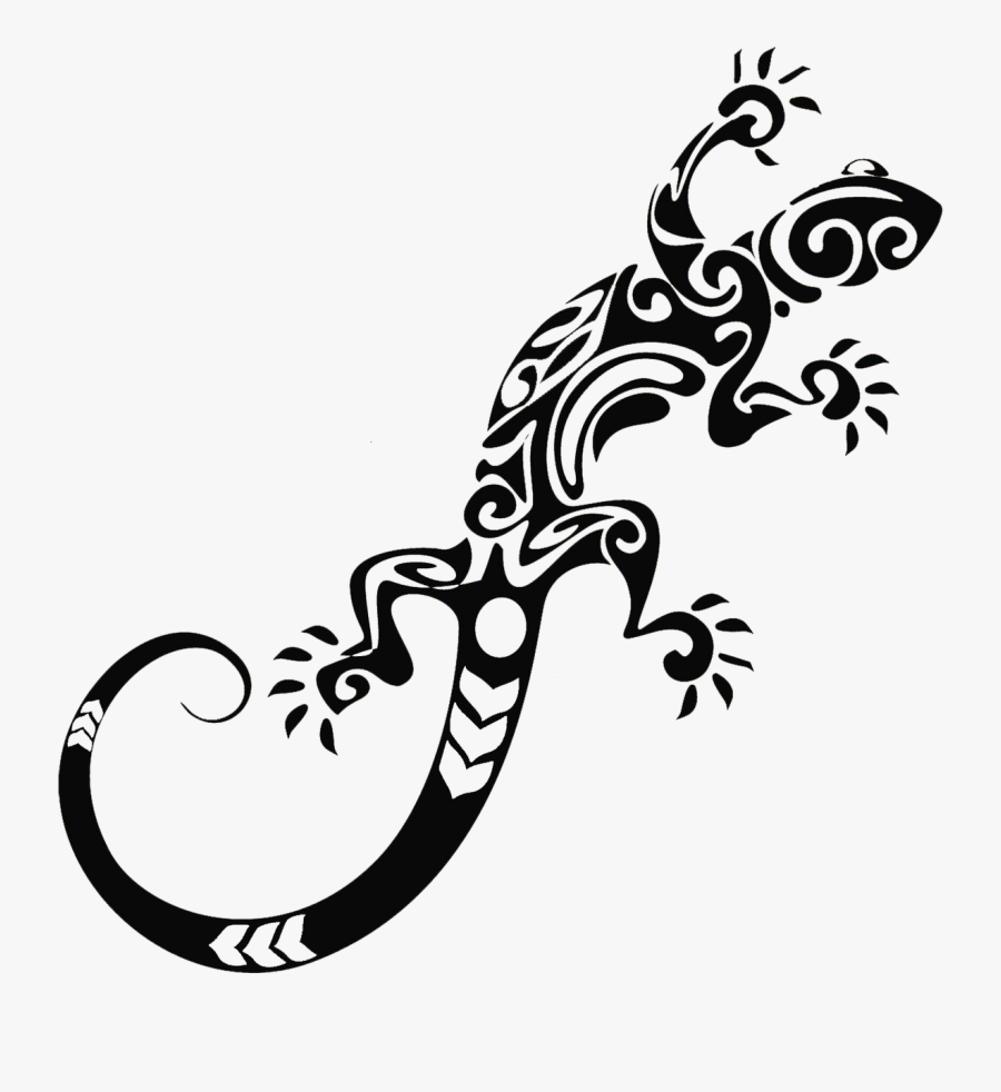Clip Art Lizard Reptile Common Leopard - Lizard Black And White, Transparent Clipart