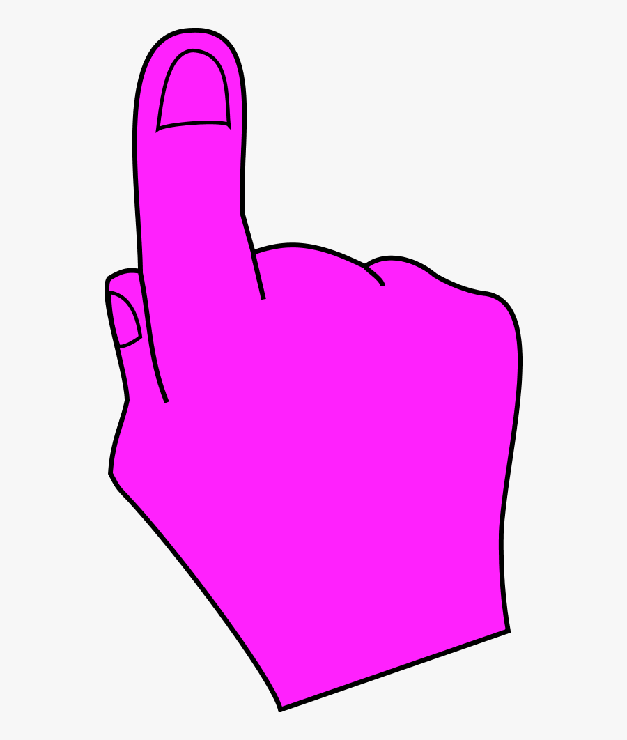 Vector Clip Art - Pointing Hand Clipart Colored, Transparent Clipart