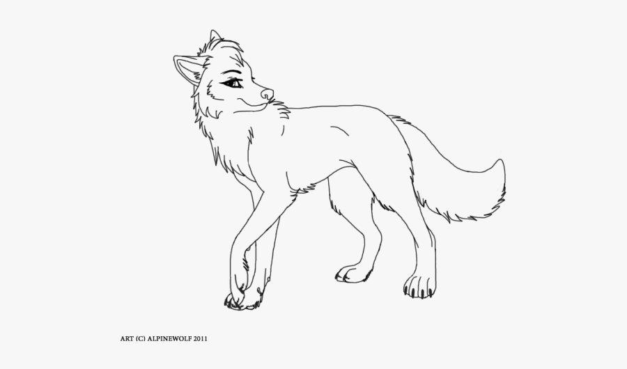 Anime Female Wolf Drawing, Transparent Clipart