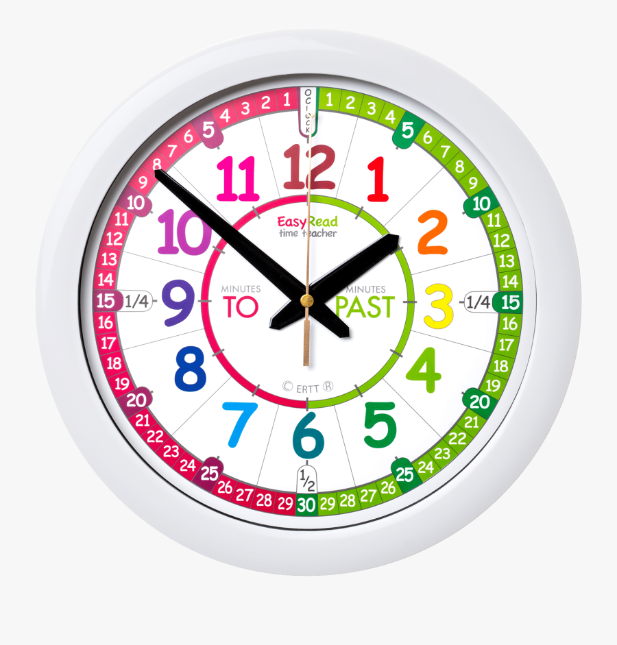 Easyread Time Teacher Rainbow Past & To Wall Clock - Wall Clock, Transparent Clipart