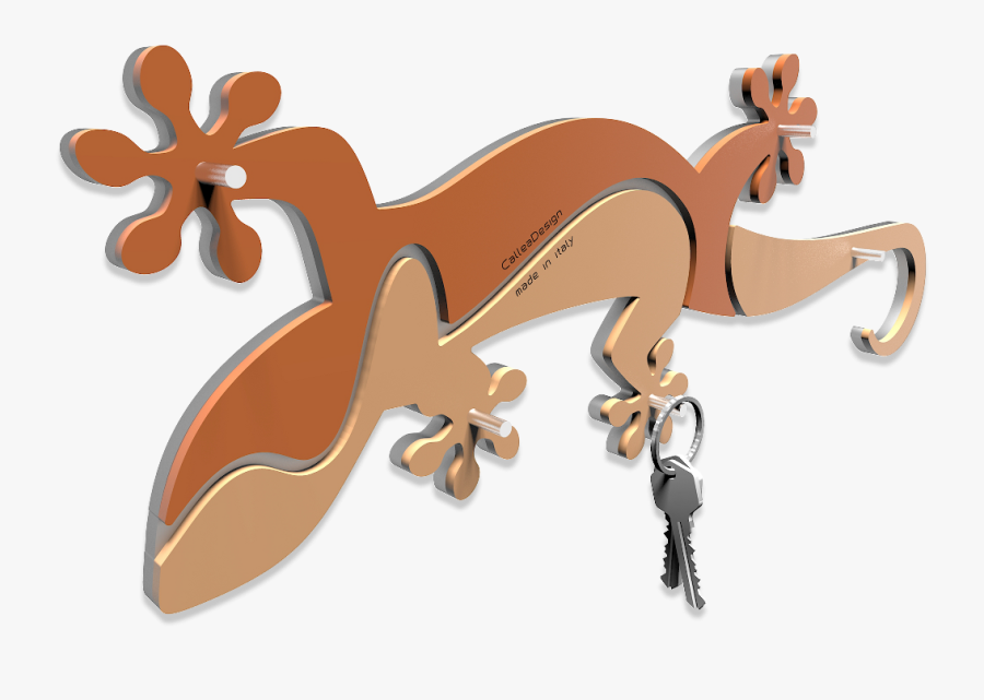 Wall Key Holder Gecko - Colgador De Llaves Lagartija, Transparent Clipart