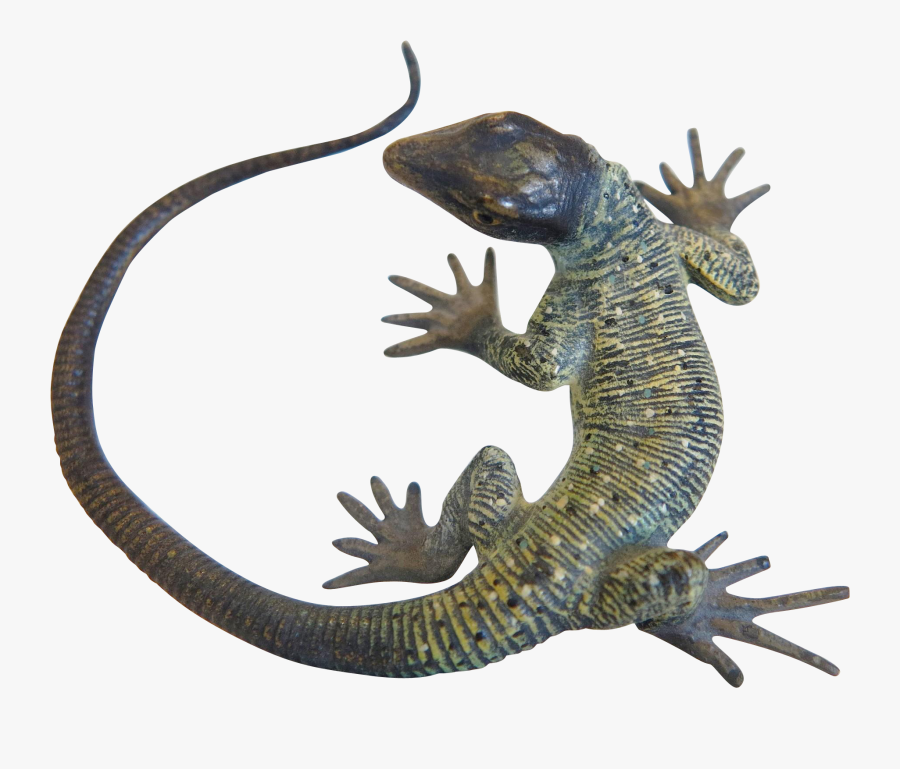 Antique Vienna Bronze Figure - Alligator Lizard, Transparent Clipart