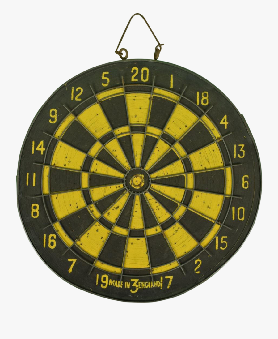 Clip Art S Vintage English - Dartboard Target, Transparent Clipart